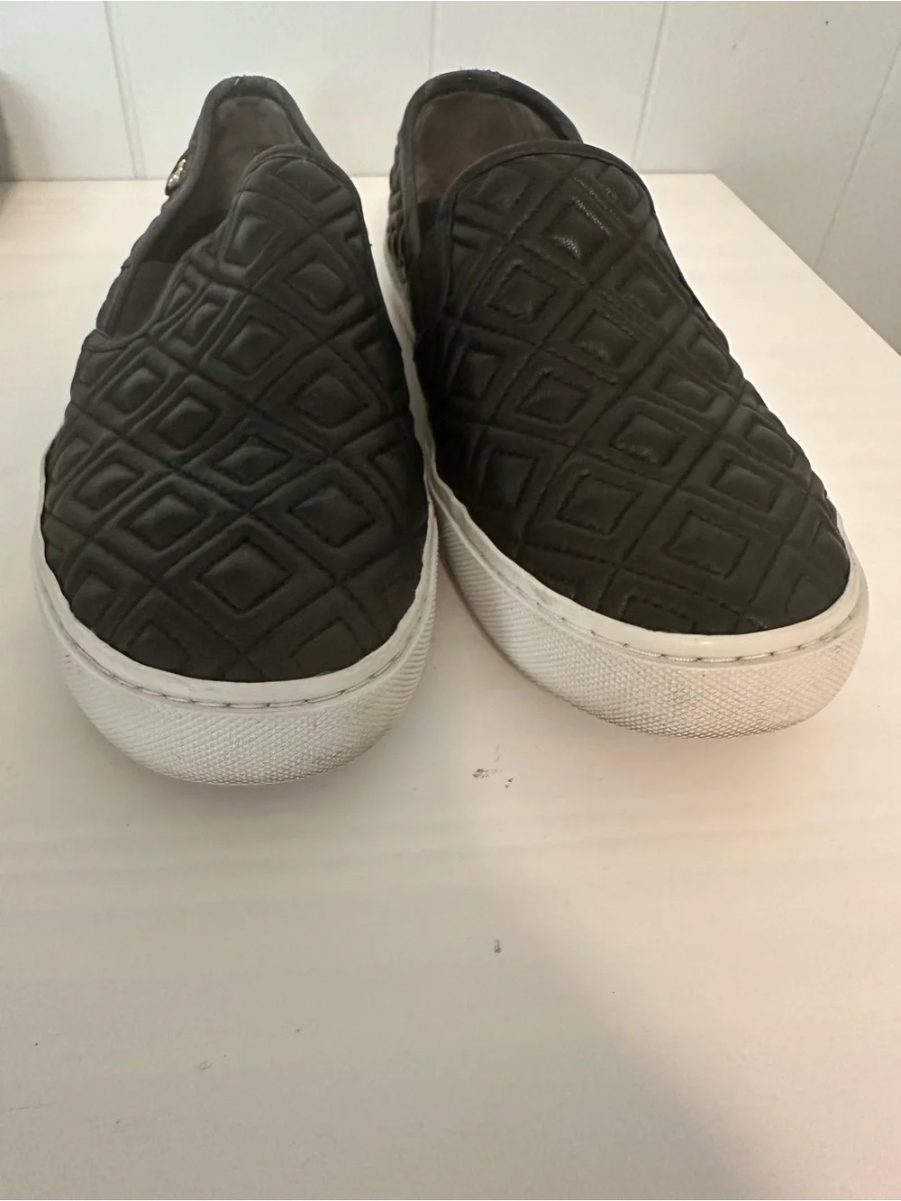 Tory Burch Black Quilted Slip-On Sneakers Women’s Size 9.5M